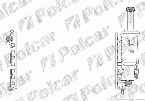 Polcar 302208-7 - Радіатор, охолодження двигуна autozip.com.ua