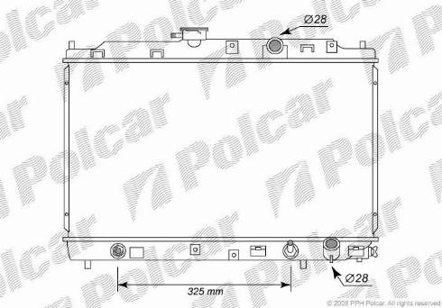 Polcar 380508-7 - Радіатор, охолодження двигуна autozip.com.ua