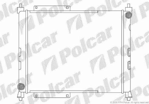 Polcar 381908A6 - Радіатор, охолодження двигуна autozip.com.ua