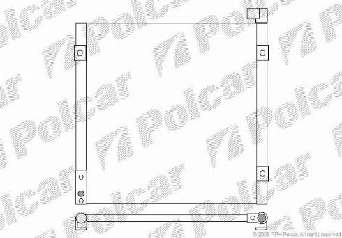 Polcar 3810K8C1 - Конденсатор, кондиціонер autozip.com.ua