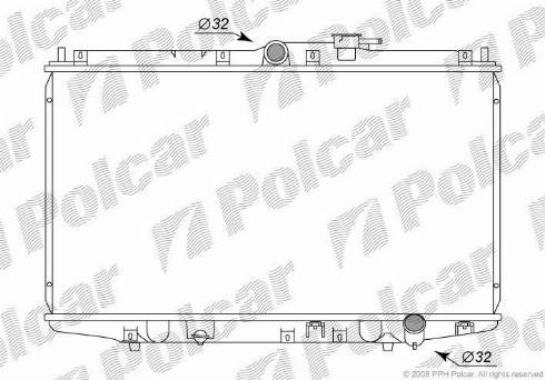 Polcar 381808-5 - Радіатор, охолодження двигуна autozip.com.ua
