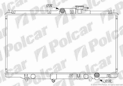 Polcar 381808-1 - Радіатор, охолодження двигуна autozip.com.ua