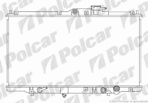 Polcar 381808-2 - Радіатор, охолодження двигуна autozip.com.ua