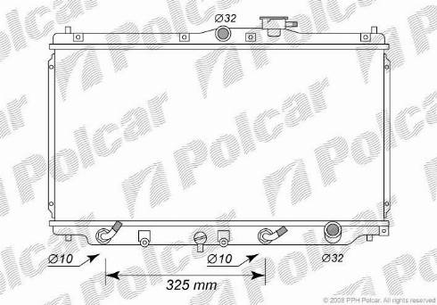 Polcar 381708-4 - Радіатор, охолодження двигуна autozip.com.ua