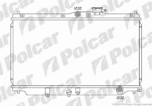 Polcar 381708-3 - Радіатор, охолодження двигуна autozip.com.ua