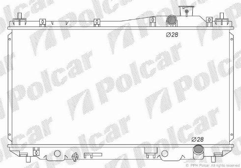 Polcar 3825081K - Радіатор, охолодження двигуна autozip.com.ua