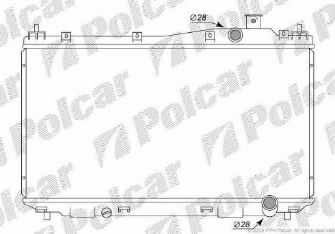 Polcar 382508-1 - Радіатор, охолодження двигуна autozip.com.ua