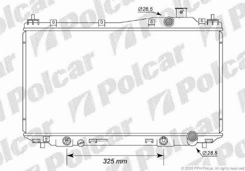 Polcar 382508-2 - Радіатор, охолодження двигуна autozip.com.ua