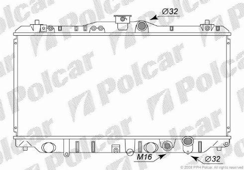 Polcar 3820085K - Радіатор, охолодження двигуна autozip.com.ua