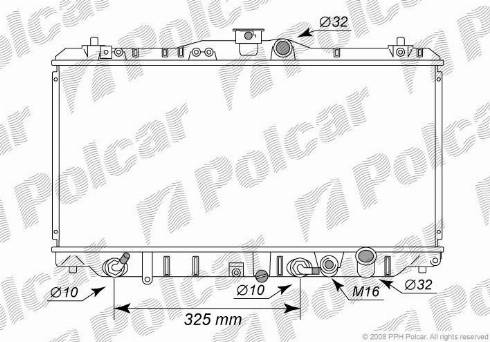 Polcar 3820082K - Радіатор, охолодження двигуна autozip.com.ua