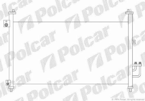 Polcar 3828K8C3 - Конденсатор, кондиціонер autozip.com.ua