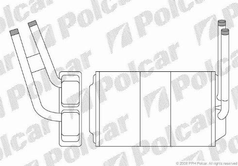 Polcar 3244N8-1 - Теплообмінник, опалення салону autozip.com.ua