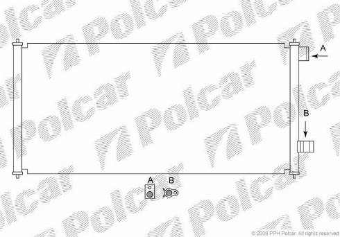 Polcar 3256K8C1 - Конденсатор, кондиціонер autozip.com.ua