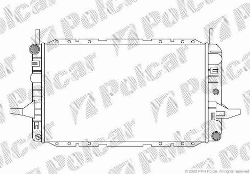 Polcar 321408A8 - Радіатор, охолодження двигуна autozip.com.ua