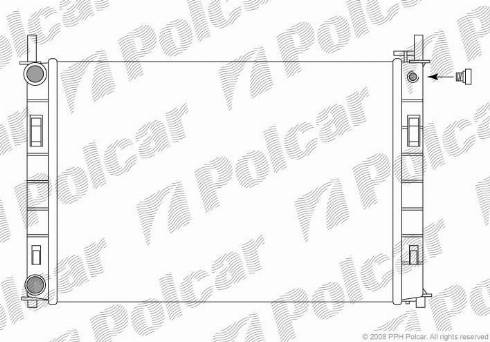 Polcar 321208-3 - Радіатор, охолодження двигуна autozip.com.ua