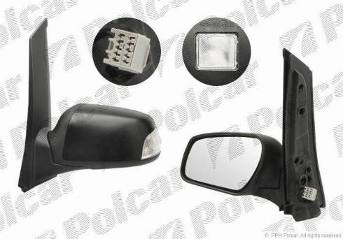 Polcar 3235525M - Зовнішнє дзеркало autozip.com.ua
