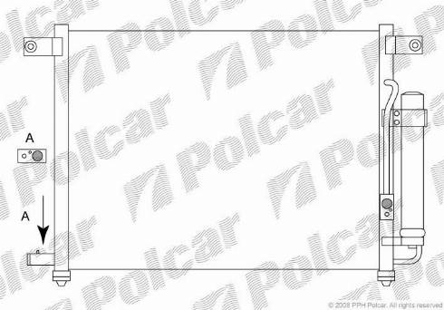 Polcar 2905K8C2 - Конденсатор, кондиціонер autozip.com.ua