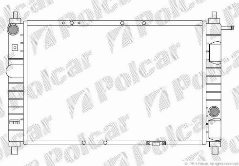 Polcar 290208-A - Радiатор охолодження MT Daewoo Matiz 0.8 2001-> autozip.com.ua