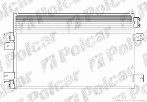 Polcar 2413K8C1 - Конденсатор, кондиціонер autozip.com.ua