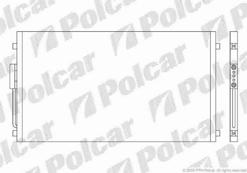 Polcar 2420K8C3 - Конденсатор, кондиціонер autozip.com.ua