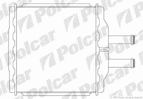 Polcar 2505N8-1 - Радіатор пічки Chevrolet Lacetti-Daewoo Nubira 1.4-2.0 03- autozip.com.ua