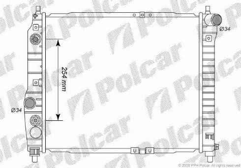 Polcar 250008-1 - Радіатор, охолодження двигуна autozip.com.ua