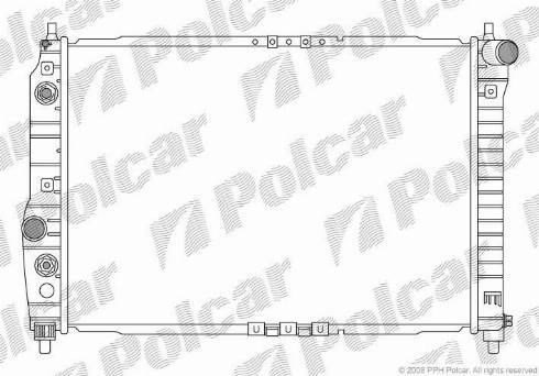 Polcar 2500082K - Радіатор, охолодження двигуна autozip.com.ua