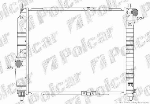 Polcar 250008 - Радіатор, охолодження двигуна autozip.com.ua