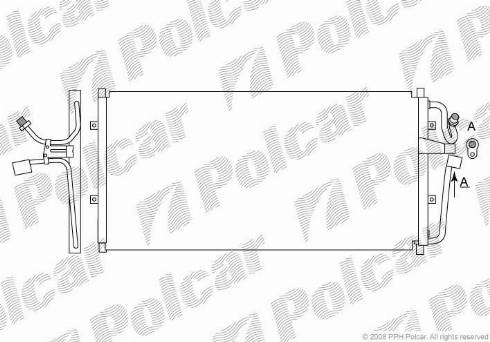 Polcar 2530K8B4 - Конденсатор, кондиціонер autozip.com.ua