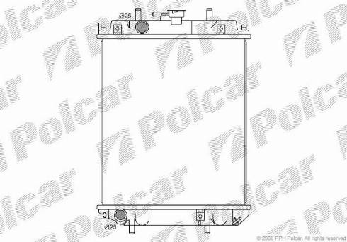 Polcar 2607081K - Радіатор, охолодження двигуна autozip.com.ua