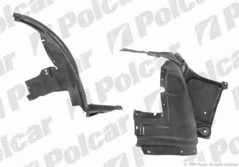 Polcar 2054FL-2 - Обшивка, колісна ніша autozip.com.ua