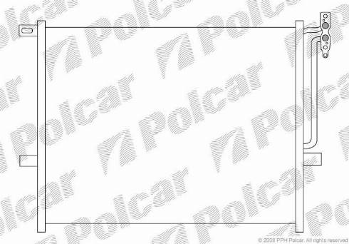 Polcar 2008K8C1 - Конденсатор, кондиціонер autozip.com.ua