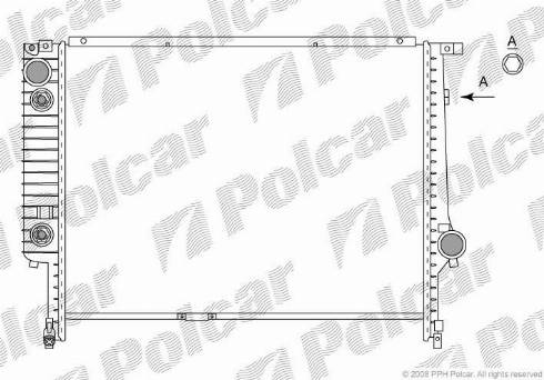 Polcar 2007084X - Радіатор, охолодження двигуна autozip.com.ua