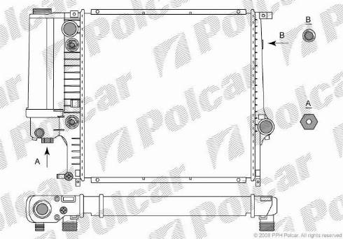 Polcar 2007085X - Радіатор, охолодження двигуна autozip.com.ua