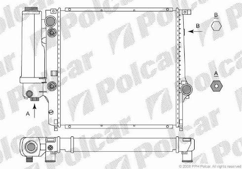 Polcar 200708-5 - Радіатор, охолодження двигуна autozip.com.ua