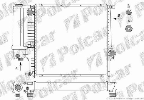 Polcar 2007082X - Радіатор, охолодження двигуна autozip.com.ua