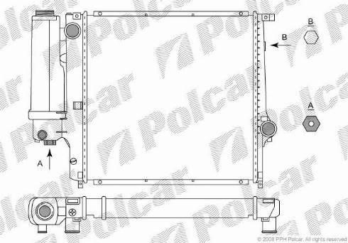 Polcar 200708-2 - Радіатор, охолодження двигуна autozip.com.ua