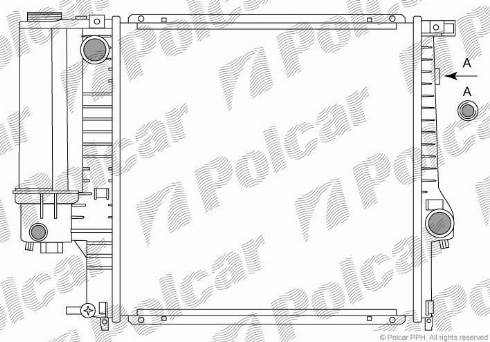 Polcar 200708A2 - Радіатор, охолодження двигуна autozip.com.ua