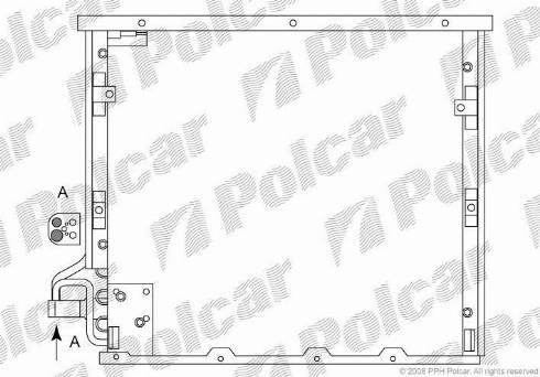 Polcar 2007K8B1 - Конденсатор, кондиціонер autozip.com.ua