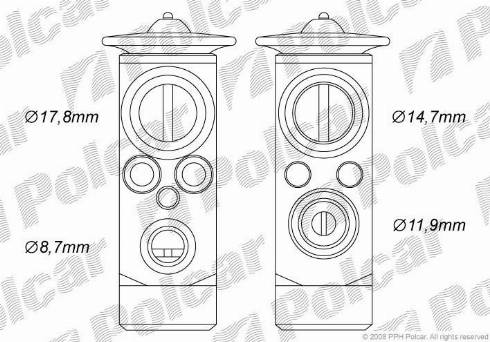 Polcar 2007KZ-1 - Розширювальний клапан, кондиціонер autozip.com.ua