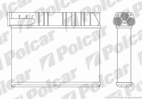 Polcar 2007N81X - Теплообмінник, опалення салону autozip.com.ua