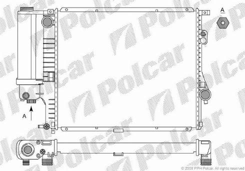 Polcar 2016083X - Радіатор, охолодження двигуна autozip.com.ua