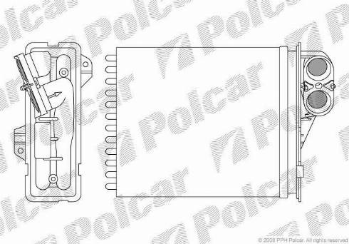 Polcar 2800N81X - Теплообмінник, опалення салону autozip.com.ua