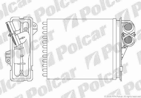 Polcar 2800N8-1 - Радiатор пічки Dacia Logan 04- autozip.com.ua