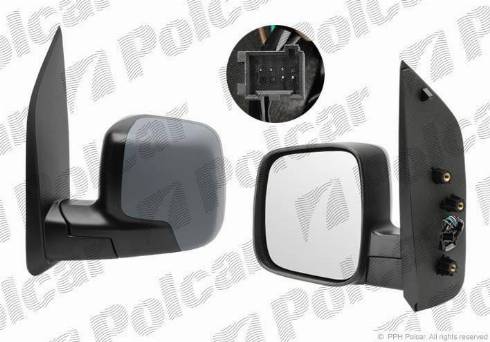 Polcar 2391514M - Зовнішнє дзеркало autozip.com.ua