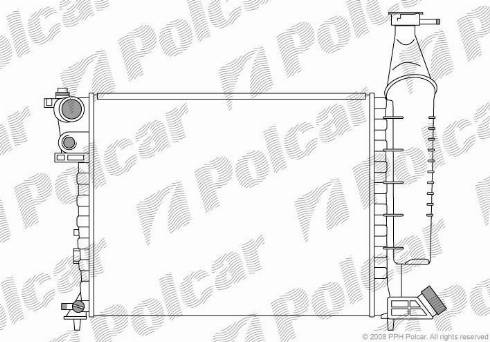 Polcar 2350081X - Радіатор, охолодження двигуна autozip.com.ua