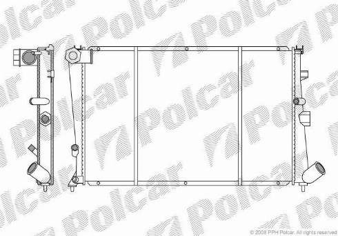 Polcar 230008-3 - Радіатор, охолодження двигуна autozip.com.ua