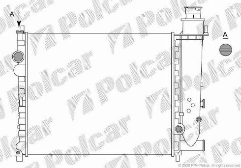 Polcar 2313081X - Радіатор, охолодження двигуна autozip.com.ua