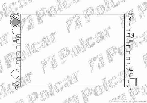 Polcar 2380084X - Радіатор, охолодження двигуна autozip.com.ua