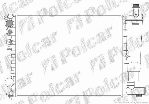 Polcar 2380081X - Радіатор, охолодження двигуна autozip.com.ua